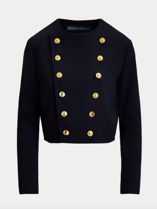 Polo Ralph Lauren Jackets & Blazers - Polo Ralph Lauren Wool Crepe Cropped Jacket 14 NWT